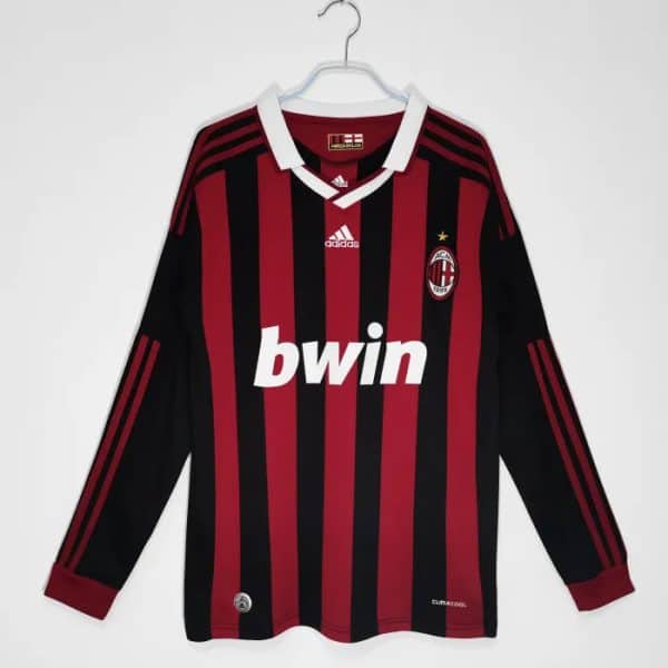 AC Milan 2009/2010 Home Retro Long Sleeve - Image 1